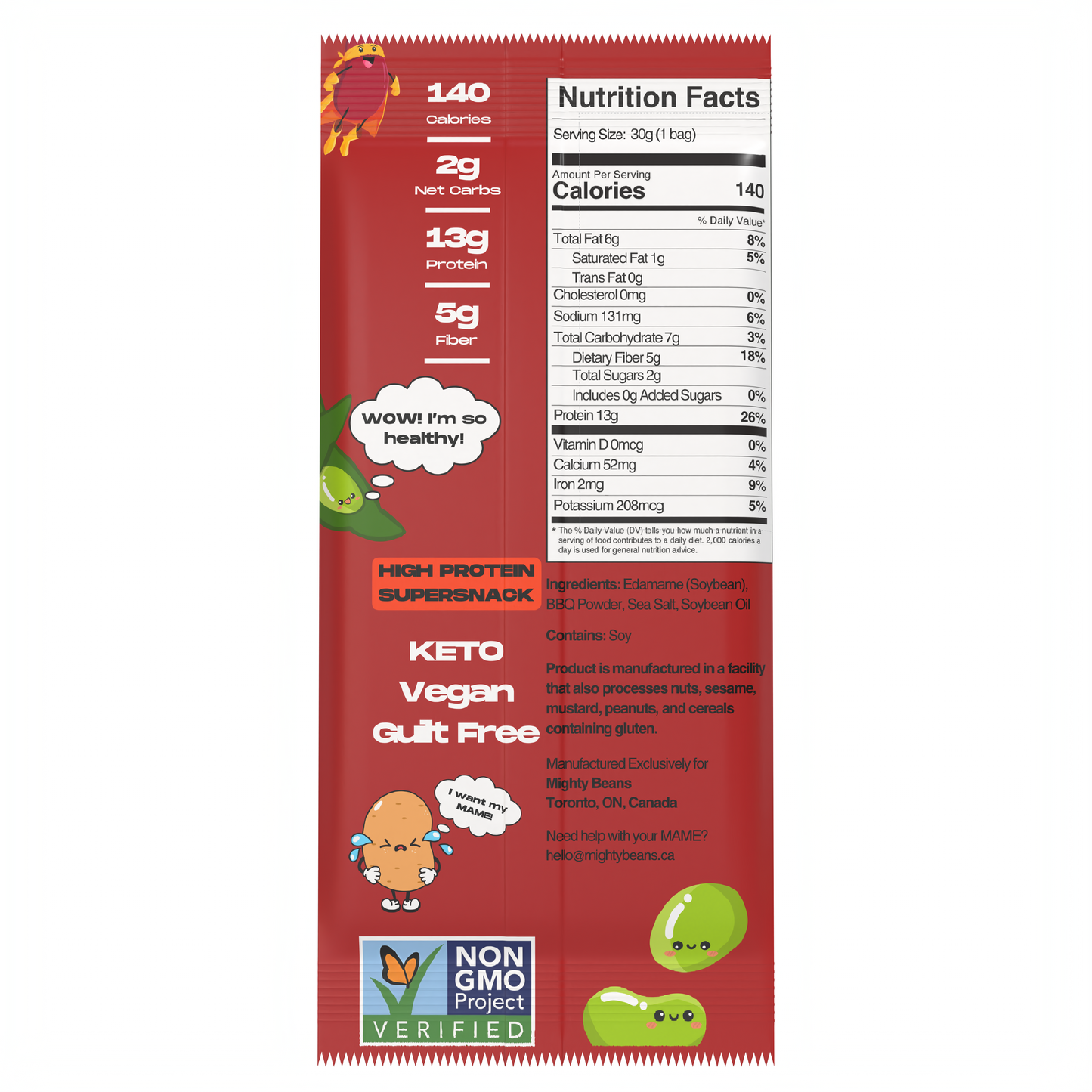 Pack varié d'edamames Mighty Beans - 12 sachets (4 au sel de mer, 4 au barbecue, 4 épicés) - Super collation riche en protéines et faible en glucides