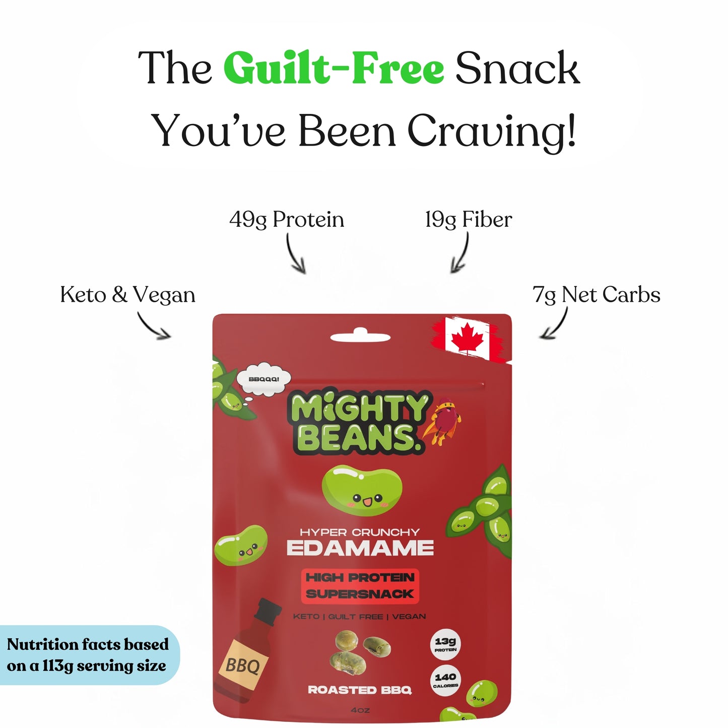 Mighty Beans Variety Family Pack - 6 Bags - 2x BBQ, 2x Spicy, 2x Sea Salt