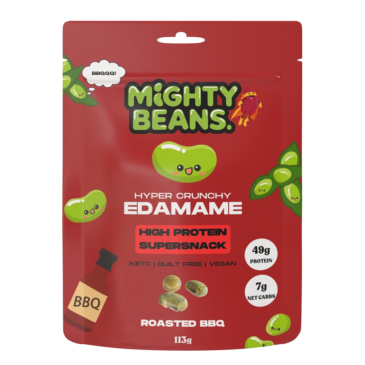 Mighty Beans Variety Family Pack - 6 Bags - 2x BBQ, 2x Spicy, 2x Sea Salt