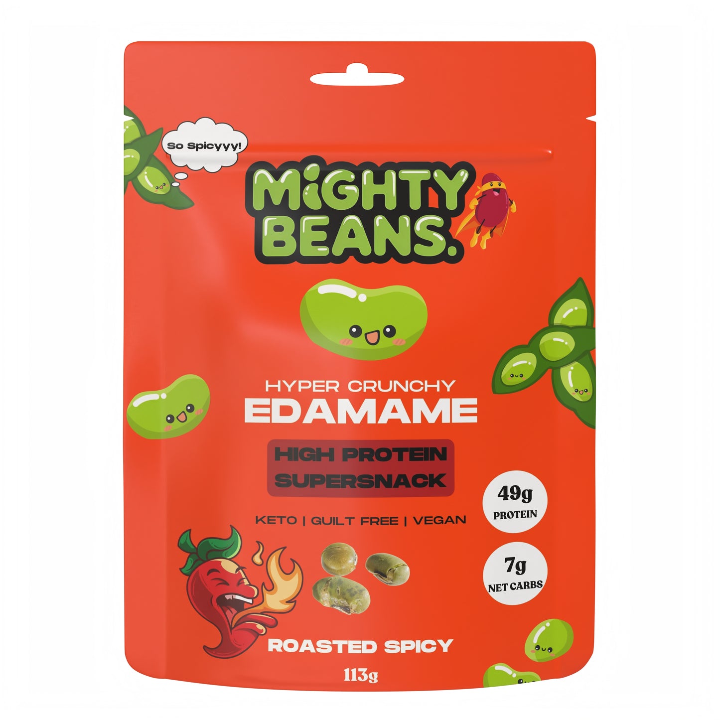 Mighty Beans Variety Family Pack - 6 Bags - 2x BBQ, 2x Spicy, 2x Sea Salt
